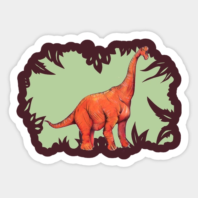 Diplodocus Sticker by IndiasIllustrations